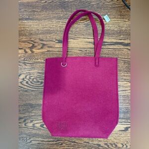 NWT Bath & Body Works Fuchsia Felt Tote Bag